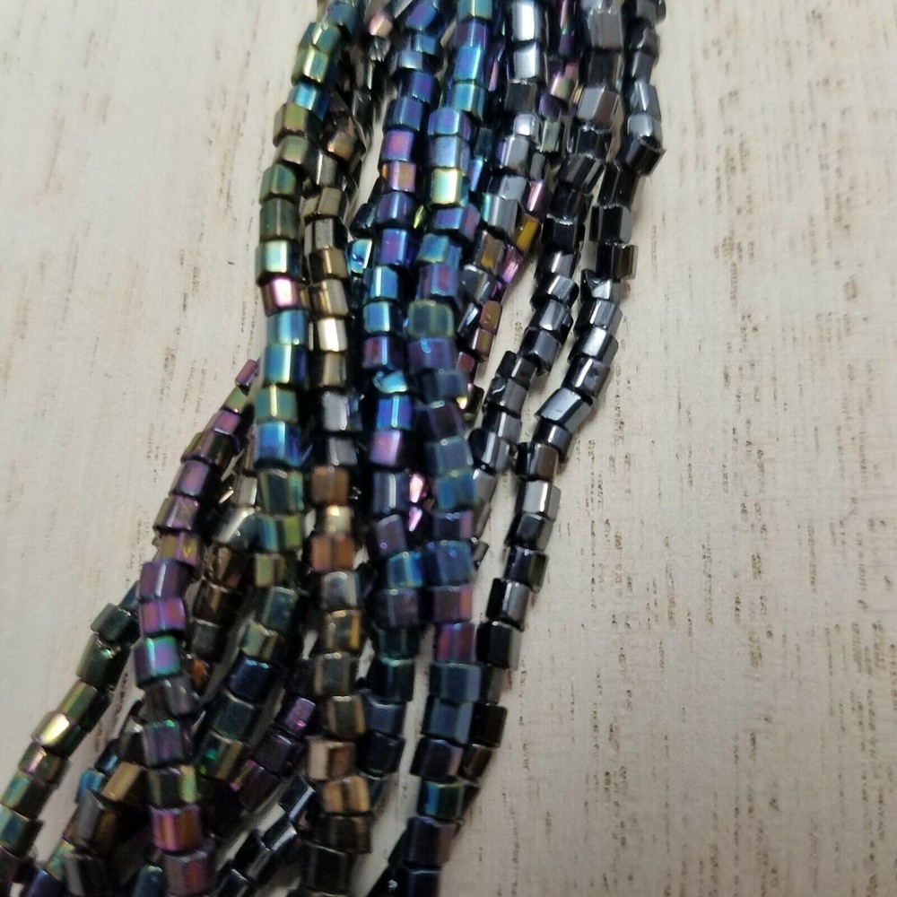 16" Multi Strand Seed Bead Statement Choker Neckl… - image 6